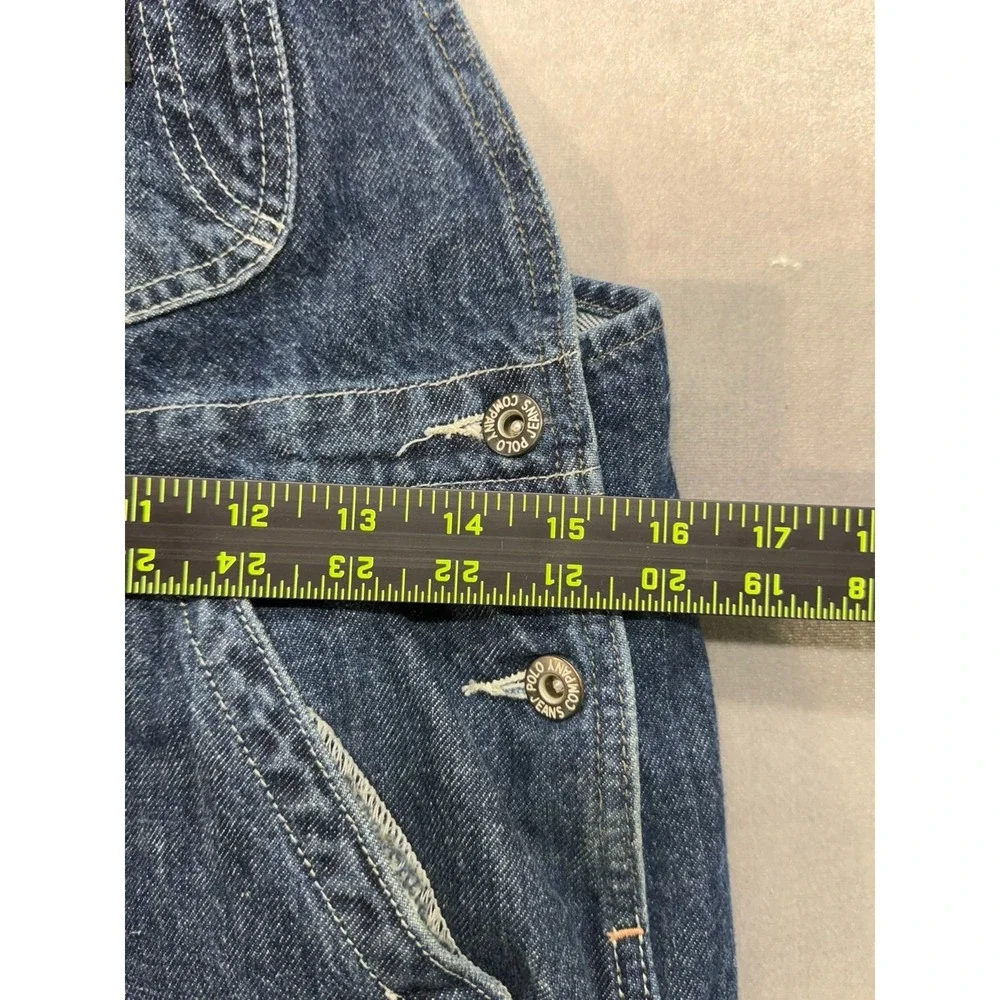 Vintage Y2K 90s Polo Jeans Workwear Ralph Lauren Denim Coveralls Women Size Smal - Picture 7 of 16